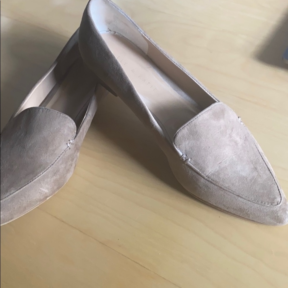 Kelly and Katie Tan Suede Flats